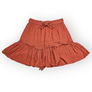 Free People Orange Ruffle High Waisted Shorts‎ Women's Size XS